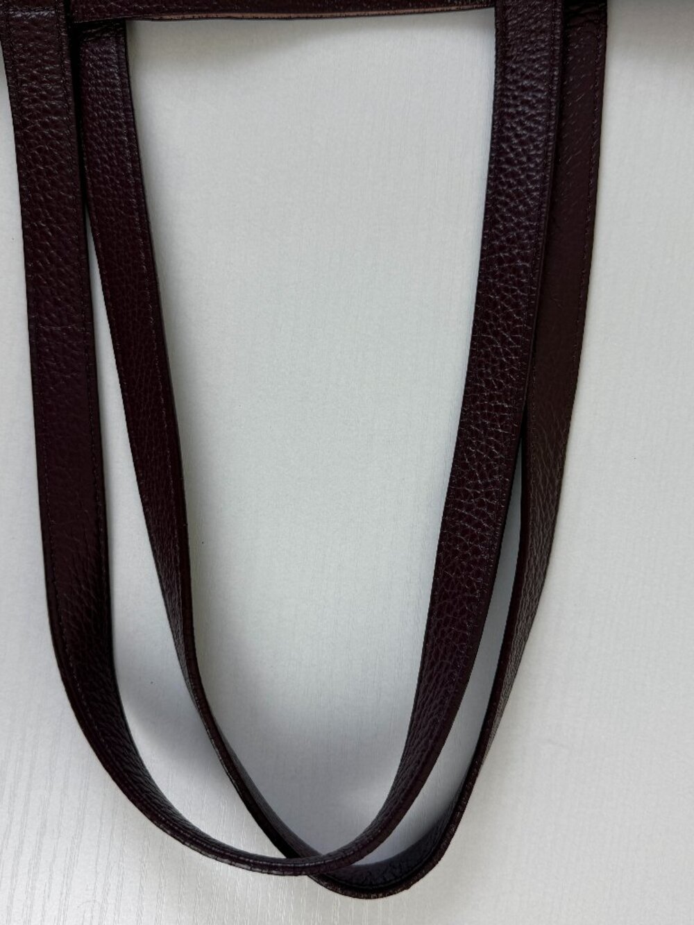 Cuyana Burgundy Pebbled Leather Tote Bag - Picture 9 of 16